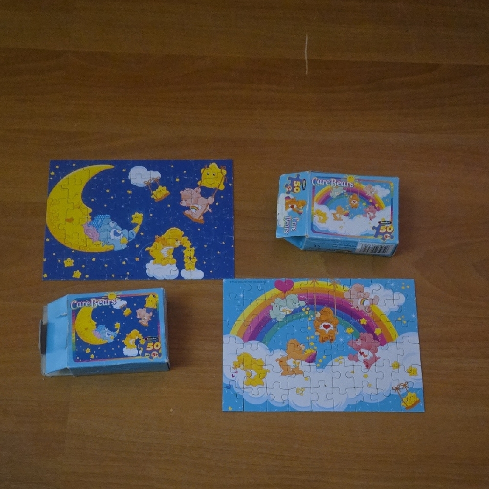 Care Bears Puzzle Set - Blue, Yellow, and Pink